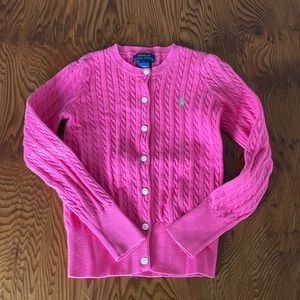Polo Ralph Lauren Pink Cardigan Sweater size 6x